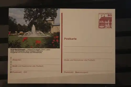 [Werbepostkarte] Bildpostkarte P 138; Teilserie "I" der Bundespost 1983:Bad Kissingen. 