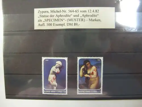 Zypern, griechisch MUSTER - Marken SPECIMEN Aphrodite