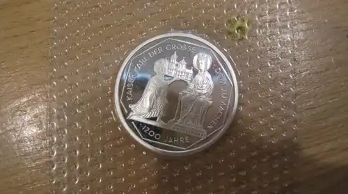 10 DM Silbermünze Karl der Große 2000 G, PP