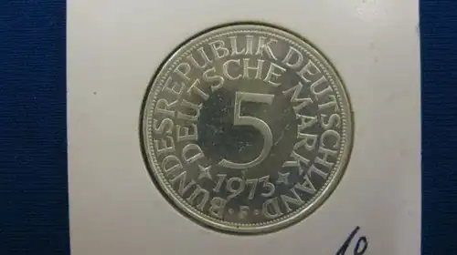 5 DM Silberadler Silbermünze 1973 F