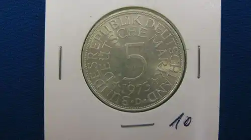 5 DM Silberadler Silbermünze 1973 D