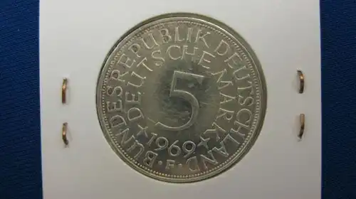 5 DM Silberadler Silbermünze 1969 G