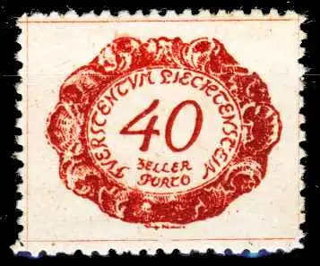 LIECHTENSTEIN PORTOMARKEN 1920 Nr 7 ungebraucht 264232