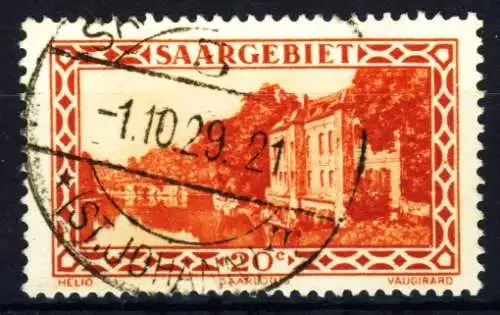 SAARGEBIET 1926 Nr 110 zentrisch gestempelt 3BEDFE