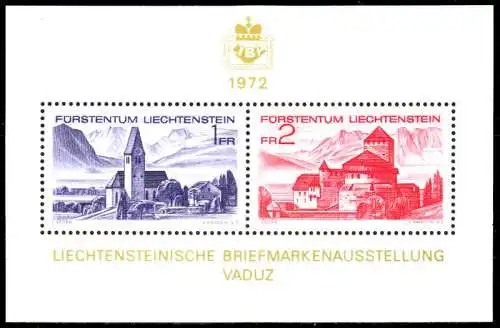 LIECHTENSTEIN 1972 Block 9 postfrisch SB45EDA