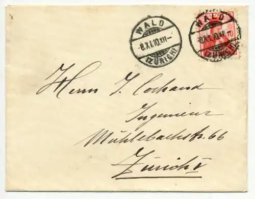 SCHWEIZ 1909 Nr 114 BRIEF EF 6B6B92