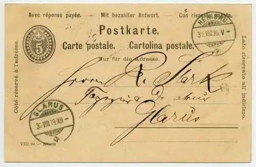 SCHWEIZ Nr P28VIII98 GEBRAUCHT POSTKARTE 6B6A66