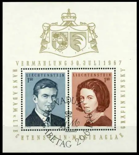 LIECHTENSTEIN BLOCK KLEINBOGEN Block 7 ESST SB42CBA