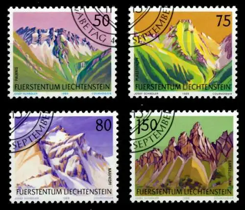 LIECHTENSTEIN 1989 Nr 974-977 gestempelt SB49D5A