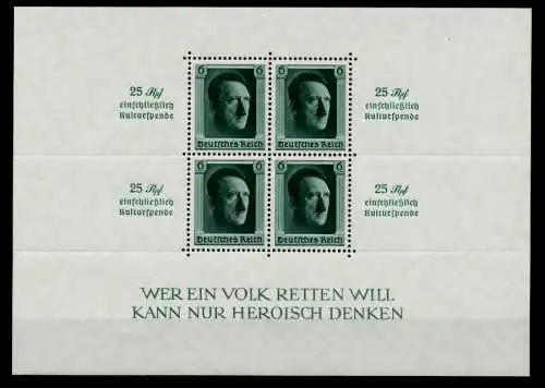 DEUTSCHES REICH Block 9 postfrisch 7362E2