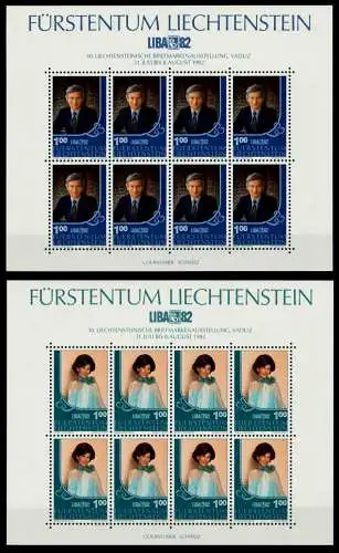 LIECHTENSTEIN 1982 Nr 797KB-798KB postfrisch S545156