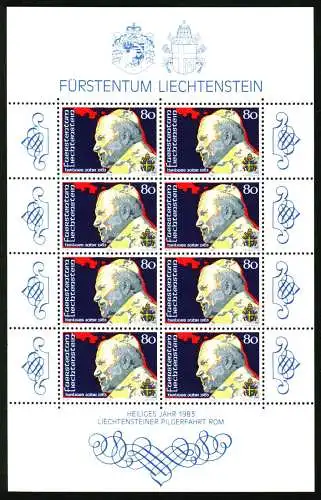 LIECHTENSTEIN BLOCK KLEINBOGEN Nr 830 postfrisch KLEINB S5451C2