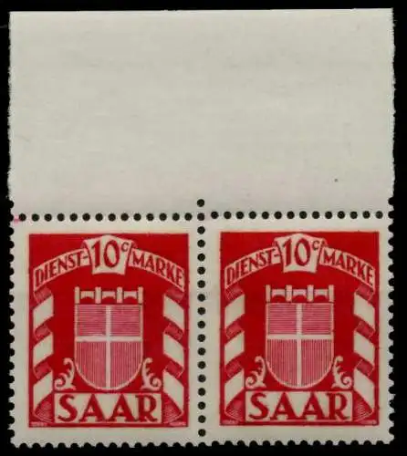 SAAR DIENSTMARKEN Nr 33 postfrisch WAAGR PAAR ORA 7C78C2