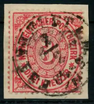 NORDDEUTSCHER BUND NDP Nr 21 zentrisch gestempelt Briefst³ck 839476