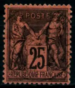 FRANKREICH 1877 Nr 74 zentrisch gestempelt 89454A