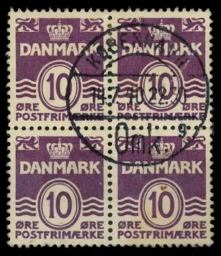 DÄNEMARK Nr 246xA zentrisch gestempelt VIERERBLOCK 90E26E