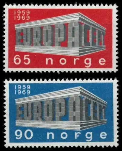 NORWEGEN 1969 Nr 583-584 postfrisch S03637A