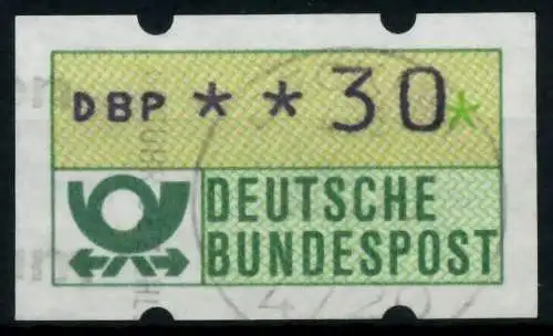 BRD ATM 1981 Nr 1-1-030 gestempelt 970206