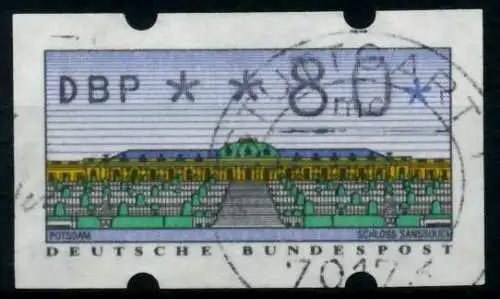 BRD ATM 1993 Nr 2-1.1-0080 zentrisch gestempelt 9743D2