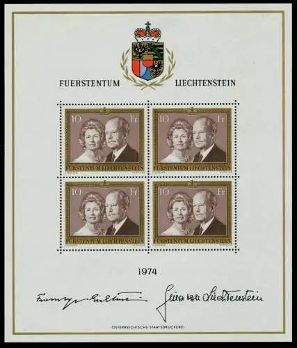 LIECHTENSTEIN BLOCK KLEINBOGEN Nr 614I postfrisch KLEIN 6ACB26