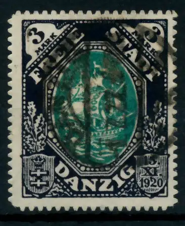 DANZIG 1921 Nr 60 zentrisch gestempelt gepr. 6D3692