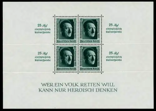 DEUTSCHES REICH Block 11 postfrisch 6DA712