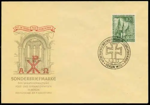 BERLIN 1953 Nr 107 BRIEF FDC 6E2D12