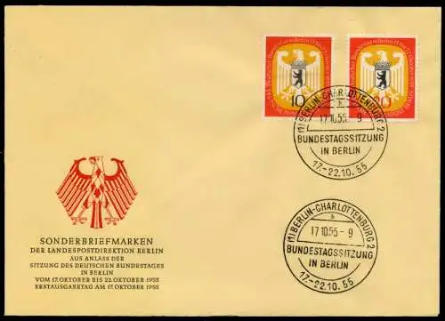 BERLIN 1955 Nr 129-130 BRIEF FDC 6E2D5E