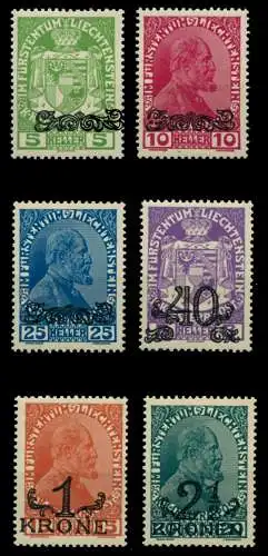 LIECHTENSTEIN 1920 Nr 11-16 postfrisch 6F6E16