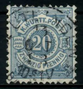 WÜRTTEMBERG AUSGABE VON 1875 1900 Nr 47a gestempelt 71366A