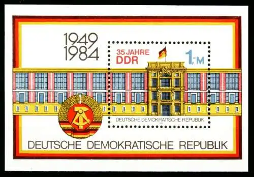 DDR BLOCK KLEINBOGEN Block 77 postfrisch S2914FA