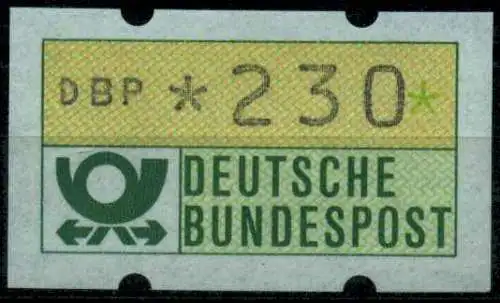 BRD ATM 1981 Nr 1-1-230R postfrisch S2E30B6