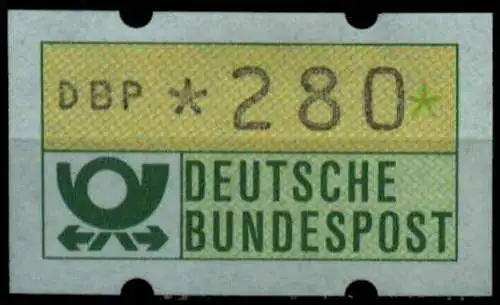 BRD ATM 1981 Nr 1-1-280R postfrisch S2E30CA