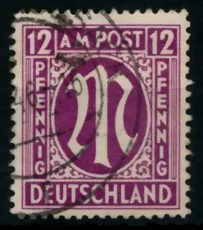 BIZONE AM-POST Nr 15aAz gestempelt 76365A