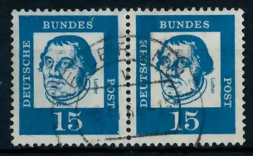 BRD DS BED. DEUT. Nr 351y zentrisch gestempelt WAAGR PAAR 77189A