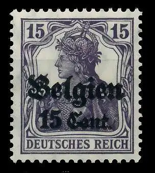 BES 1WK LP BELGIEN Nr 16bII ungebraucht 77D032