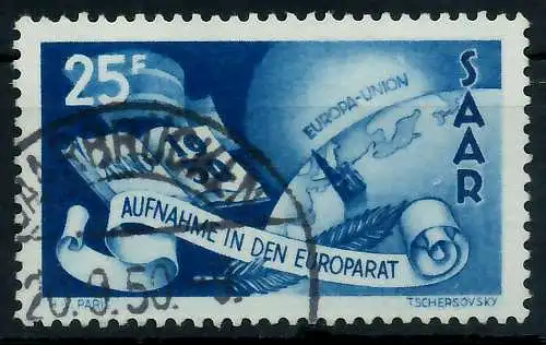 SAARLAND 1950 Nr 297 gestempelt 79E08A