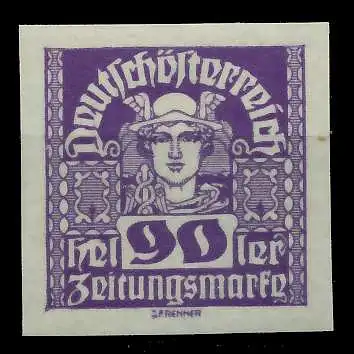 ÖSTERREICH 1920 21 ZEITUNGSMARKEN Nr 308x postfrisch 7A8982