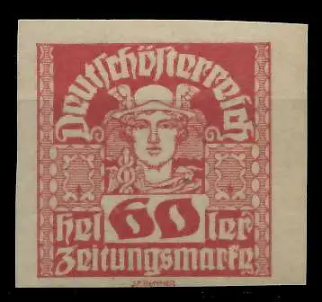 ÖSTERREICH 1920 21 ZEITUNGSMARKEN Nr 306y postfrisch 7A89DA