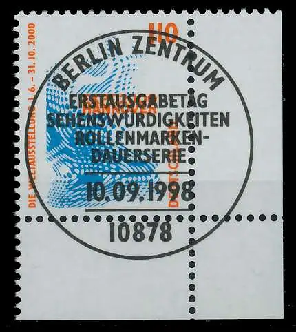 BRD DS SEHENSWÜRDIGKEITEN Nr 2009A ESST zentrisch gestempelt 7CF4B6