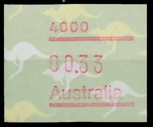 AUSTRALIEN ATM Nr ATM4-033 postfrisch 7E6392