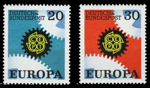 BRD BUND 1967 Nr 533-534 postfrisch S599406