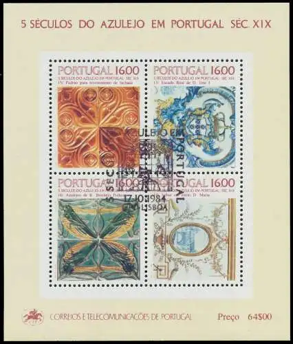 PORTUGAL Block 46 zentrisch gestempelt S018BD2