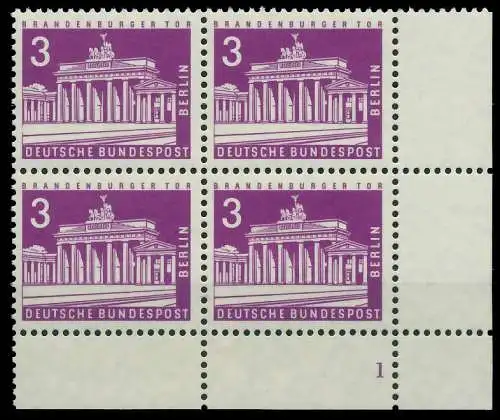 BERLIN DS BAUTEN 2 Nr 231 postfrisch VIERERBLOCK FORMNU S5F919A