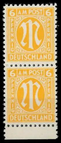 BIZONE AM-POST Nr 4z postfrisch SENKR PAAR URA 81EA42