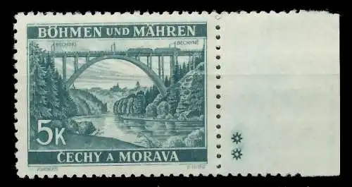 BÖHMEN MÄHREN 1939-1940 Nr 57bPlSt2R postfrisch 8269A6