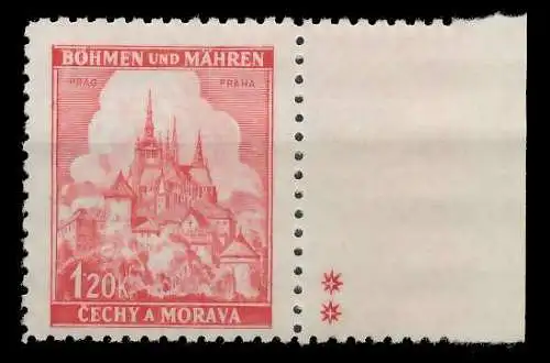 BÖHMEN MÄHREN 1941 Nr 68bPlSt2R postfrisch 8284FA