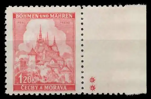 BÖHMEN MÄHREN 1941 Nr 68bPlSt2R postfrisch 82850A