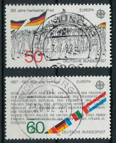 BRD BUND 1982 Nr 1130-1131 zentrisch gestempelt 82CBBA