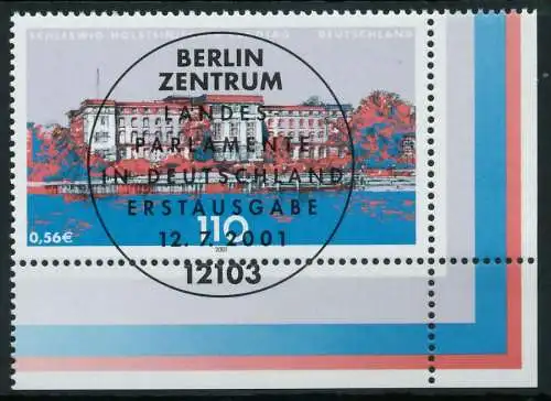 BRD 2001 Nr 2198 ESST zentrisch gestempelt ECKE-URE 84CF0A